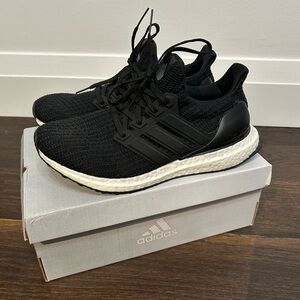 HARD TO FIND! Like new Adidas Ultraboost black women’s size 6.5 - paid $250+tax